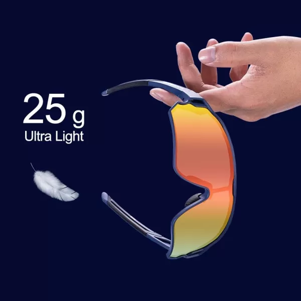 imageROCKBROS Polarized Sunglasses UV Protection for Women Men Cycling SunglassesBlue