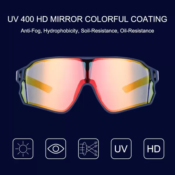 imageROCKBROS Polarized Sunglasses UV Protection for Women Men Cycling SunglassesBlue