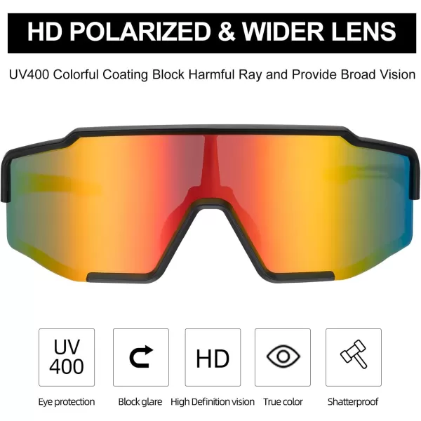 imageROCKBROS Polarized Sunglasses for Men Women Cycling Glasses Sports Driving Bike Fishing Running Sunglasses TAC UV400Black