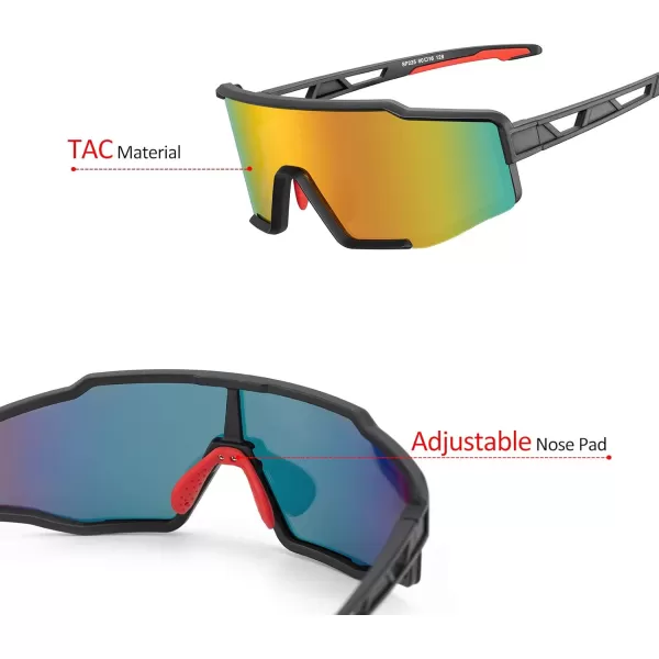 imageROCKBROS Polarized Sunglasses for Men Women Cycling Glasses Sports Driving Bike Fishing Running Sunglasses TAC UV400Black
