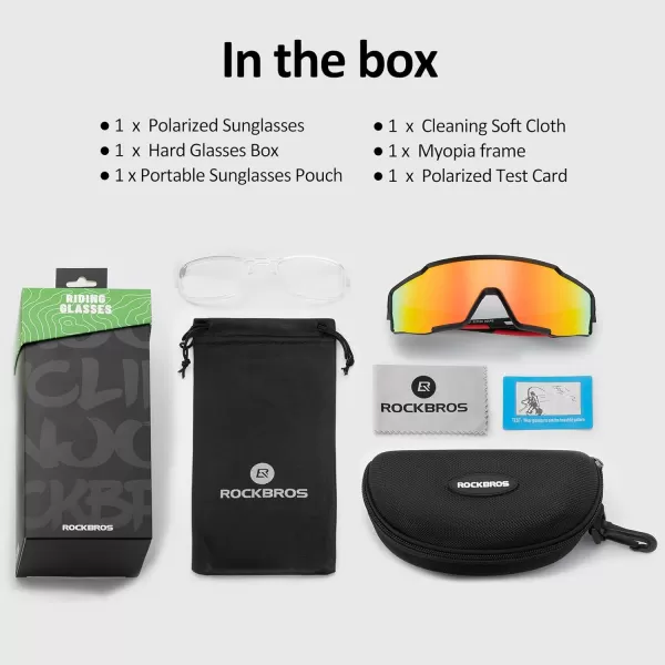 imageROCKBROS Polarized Sunglasses for Men Women Cycling Glasses Sports Driving Bike Fishing Running Sunglasses TAC UV400Black
