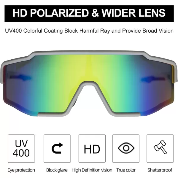 imageROCKBROS Polarized Sunglasses for Men Women Cycling Glasses Sports Driving Bike Fishing Running Sunglasses TAC UV400Gray
