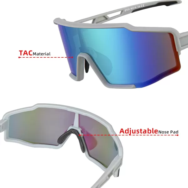 imageROCKBROS Polarized Sunglasses for Men Women Cycling Glasses Sports Driving Bike Fishing Running Sunglasses TAC UV400Gray