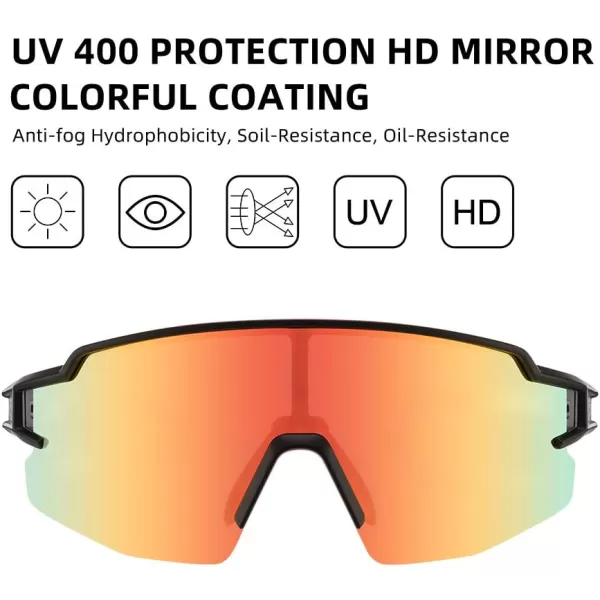 imageROCKBROS Polarized Sunglasses for Men Women UV Protection Cycling Sunglasses Sport GlassesBlack Yellow