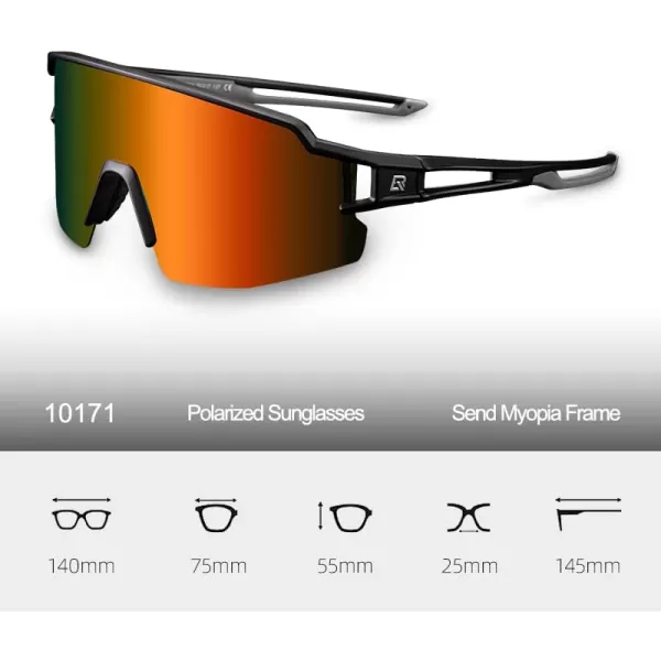 imageROCKBROS Polarized Sunglasses for Men Women UV Protection Cycling Sunglasses Sport GlassesBlack Yellow