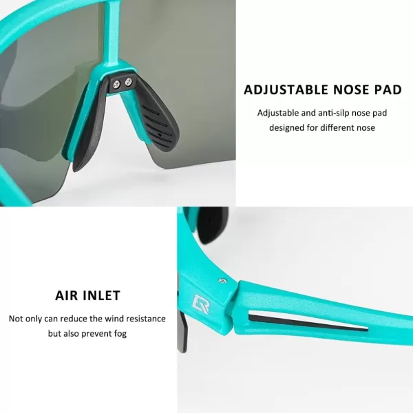 imageROCKBROS Polarized Sunglasses for Men Women UV Protection Cycling Sunglasses Sport GlassesBlue