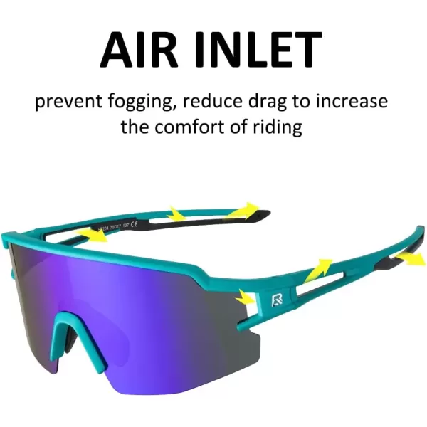 imageROCKBROS Polarized Sunglasses for Men Women UV Protection Cycling Sunglasses Sport GlassesBlue