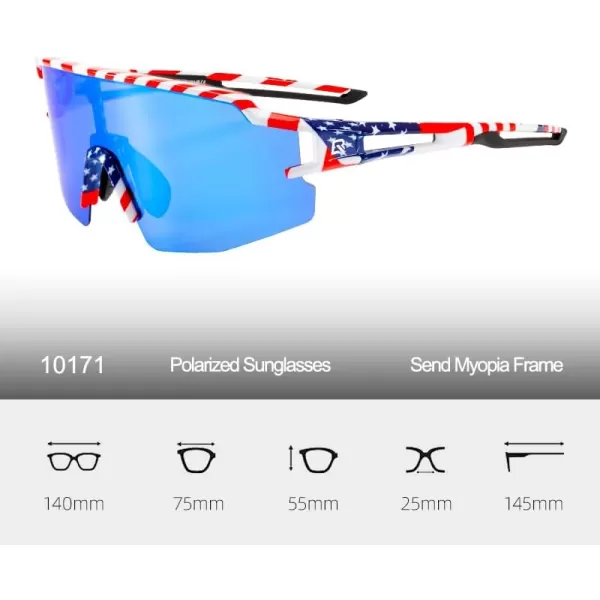 imageROCKBROS Polarized Sunglasses for Men Women UV Protection Cycling Sunglasses Sport GlassesRed Blue