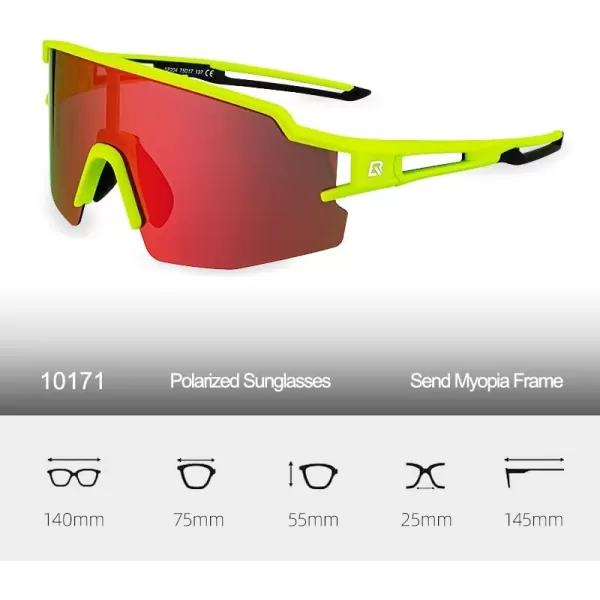 imageROCKBROS Polarized Sunglasses for Men Women UV Protection Cycling Sunglasses Sport GlassesYellow Red