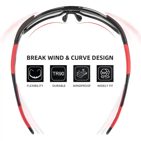 imageROCKBROS Polarized Sunglasses for Men Women UV400 Protection Cycling Bike Glasses Lightweight Frame Driving SunglassesBlack