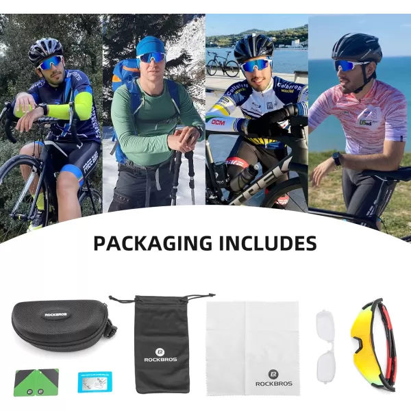 imageROCKBROS Polarized Sunglasses for Men Women UV400 Protection Cycling Bike Glasses Lightweight Frame Driving SunglassesBlack