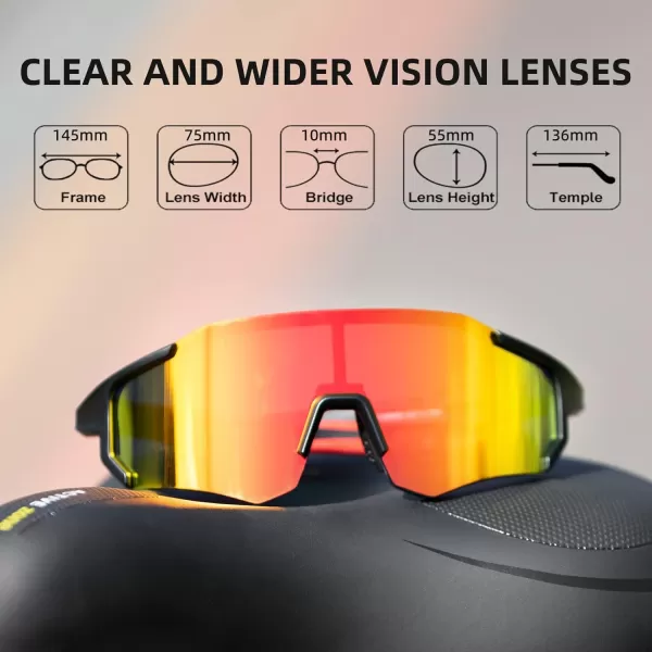 imageROCKBROS Polarized Sunglasses for Men Women UV400 Protection Cycling Bike Glasses Lightweight Frame Driving SunglassesBlack