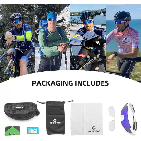 imageROCKBROS Polarized Sunglasses for Men Women UV400 Protection Cycling Bike Glasses Lightweight Frame Driving SunglassesWhite