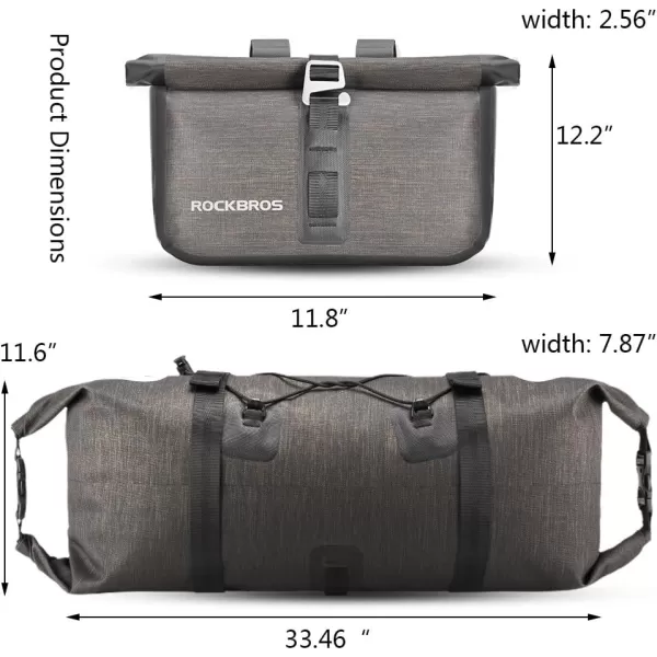 imageROCKBROS Waterproof Handlebar Bags 12L20L Bikepacking Bags Front 2 Dry Packs for MTB Road Bicycles Bikepacking Accessories