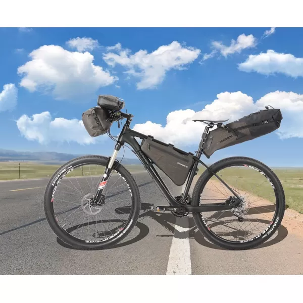 imageROCKBROS Waterproof Handlebar Bags 12L20L Bikepacking Bags Front 2 Dry Packs for MTB Road Bicycles Bikepacking Accessories