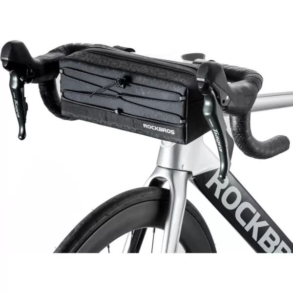 imageROCKBROS Bike Handlebar Bag Bicycle Front Frame Bag Waterproof Bike Storage Bag with Shoulder Strap Bike Accessories