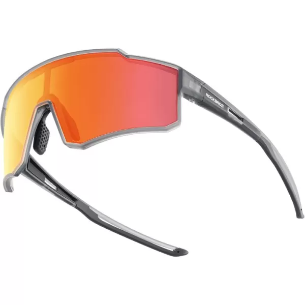 imageROCKBROS Polarized Cycling Glasses Sports Sunglasses Women Men UV400 Protection TR90 Frame Running GlassesGrey