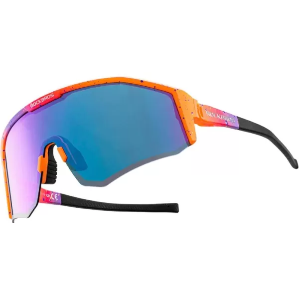 imageROCKBROS Polarized Sports Sunglasses for Men and Women UV 400 Protection Sunglasses for Cycling Running BikingShiny PinkPurple