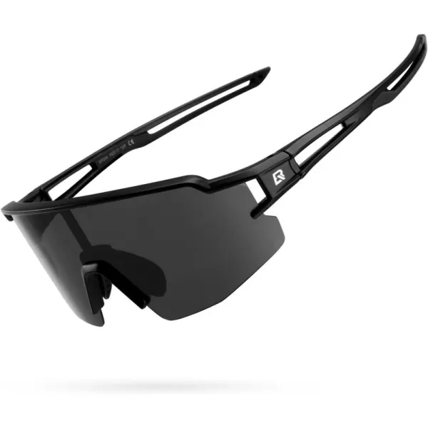imageROCKBROS Polarized Sunglasses for Men Women UV Protection Cycling Sunglasses Sport GlassesBlack Gray
