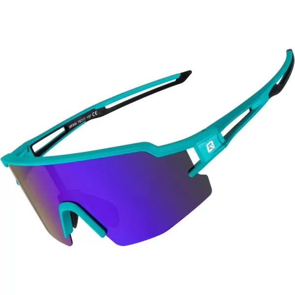 imageROCKBROS Polarized Sunglasses for Men Women UV Protection Cycling Sunglasses Sport GlassesBlue