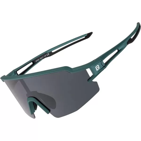 imageROCKBROS Polarized Sunglasses for Men Women UV Protection Cycling Sunglasses Sport GlassesGreen Grey