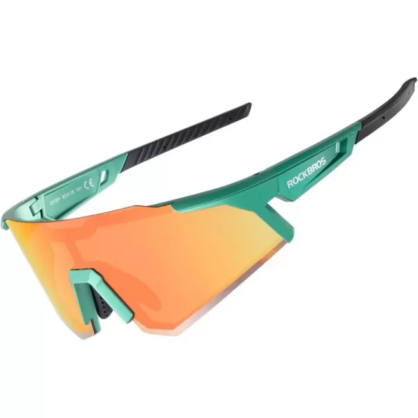 imageROCKBROS Polarized Sunglasses for Men Women UV Protection Cycling Sunglasses Sport GlassesGreen Yellow
