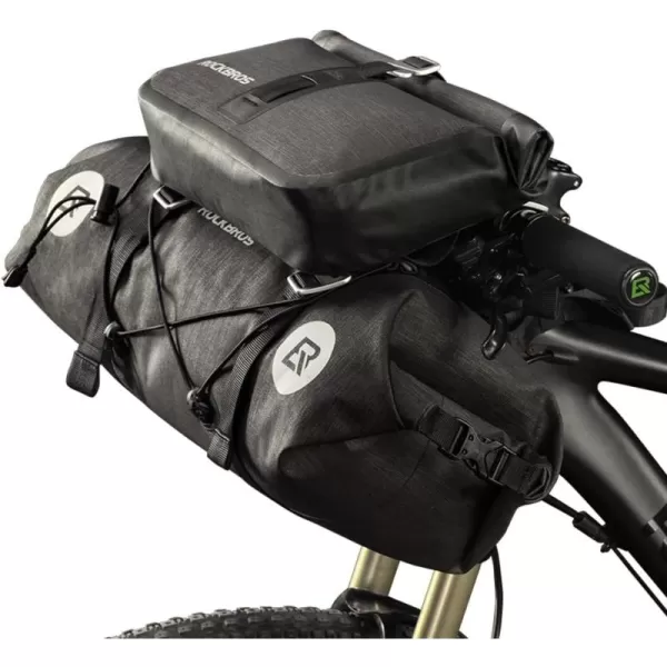 imageROCKBROS Waterproof Handlebar Bags 12L20L Bikepacking Bags Front 2 Dry Packs for MTB Road Bicycles Bikepacking Accessories