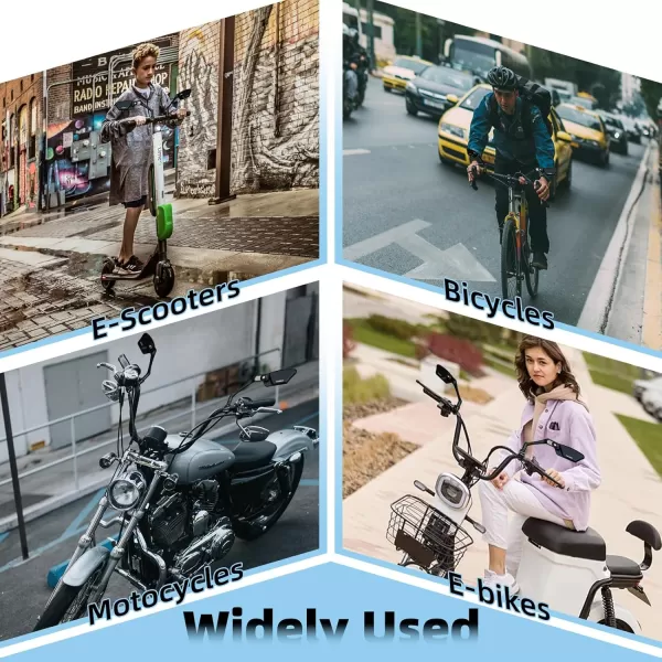 imageROCKBROS 2024 Bike Mirror HD BlastResistant Bike Mirror Handlebar Mount 360 Degree Adjustable Ebike Mirror Rotatable Bicycle Mirror Easy to Installblackleft and right