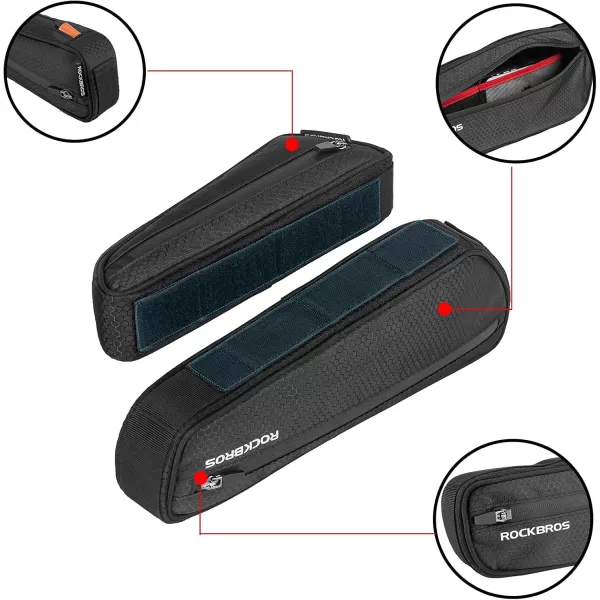 imageROCKBROS Bike Frame Bag Bike Bag Triangle Water Resistant Bike Saddle Bag Bike Accessories for MTB Road Bike Cycling