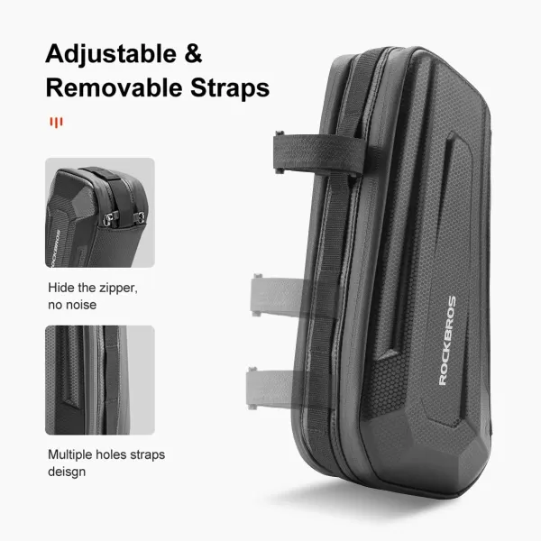 imageROCKBROS Bike Frame Bag Bike Storage Triangle Bag Bicycle Under Top Tube Saddle Bag WaterResistant EVA Cycling Bike Accessories Pouch for Mountain Road Bike
