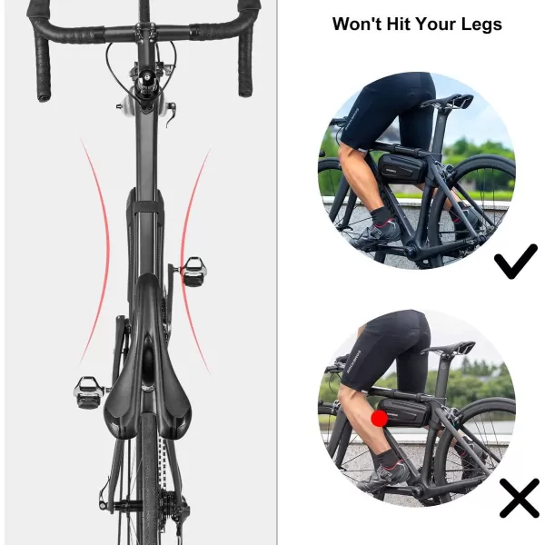 imageROCKBROS Bike Frame Bag Bike Storage Triangle Bag Bicycle Under Top Tube Saddle Bag WaterResistant EVA Cycling Bike Accessories Pouch for Mountain Road Bike