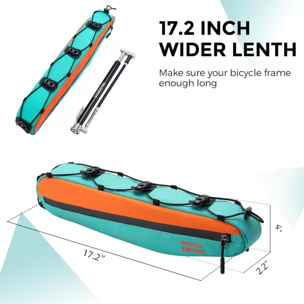 imageROCKBROS Bike Frame Bag Bike Triangle Bag Bike Top Tube Bag 15L Bike Bag Pouch Storage Bag for Cycling Mountain Road Ebike
