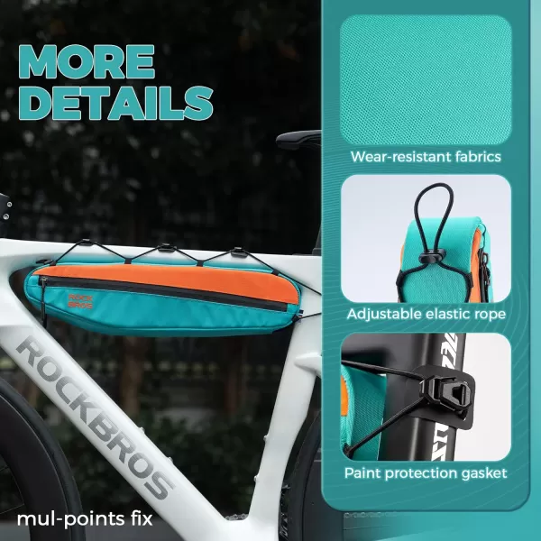 imageROCKBROS Bike Frame Bag Bike Triangle Bag Bike Top Tube Bag 15L Bike Bag Pouch Storage Bag for Cycling Mountain Road Ebike