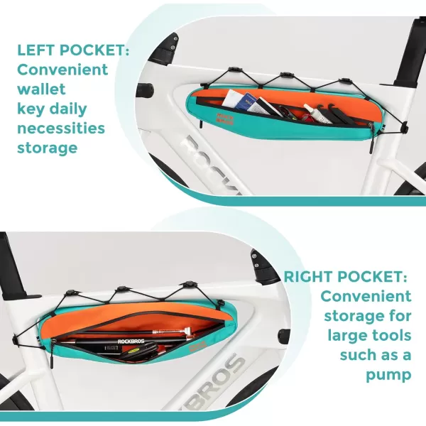 imageROCKBROS Bike Frame Bag Bike Triangle Bag Bike Top Tube Bag 15L Bike Bag Pouch Storage Bag for Cycling Mountain Road Ebike