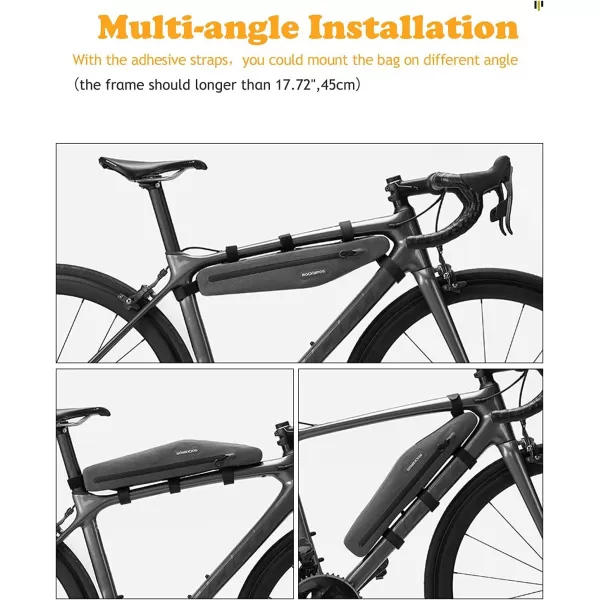 imageROCKBROS Bike Frame Bag Bike Triangle Bag Waterproof Bike Top Tube Bag Cycling Pouch 15 L Classified Capacity