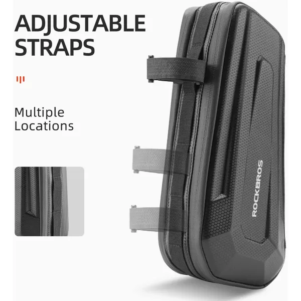 imageROCKBROS Bike Frame Bag Hard Shell EVA Bike Triangle Bag Bike Top Tube Bag 15L Capacity