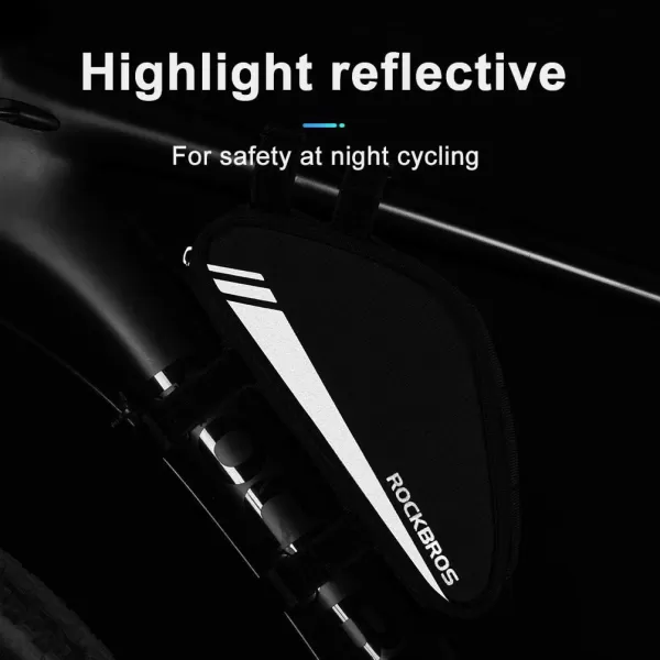 imageROCKBROS Bike Frame Bag Triangle Bike Pouch Bag Bicycle Storage Bag Small Road Mountain Bike Bag 07L Bike Tool Bag