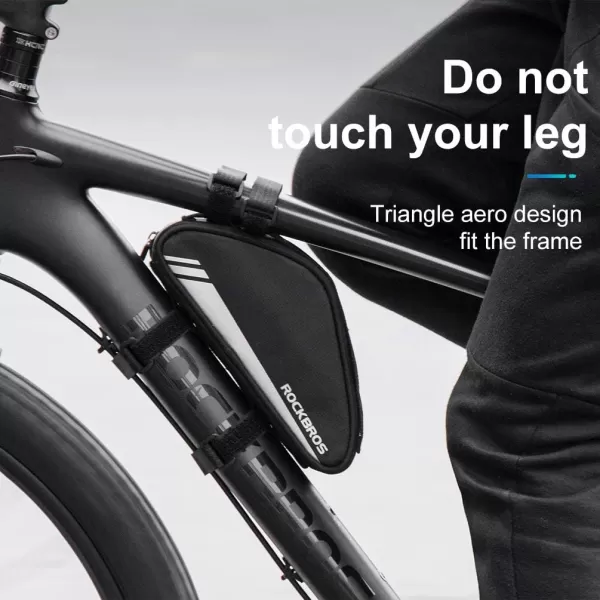 imageROCKBROS Bike Frame Bag Triangle Bike Pouch Bag Bicycle Storage Bag Small Road Mountain Bike Bag 07L Bike Tool Bag