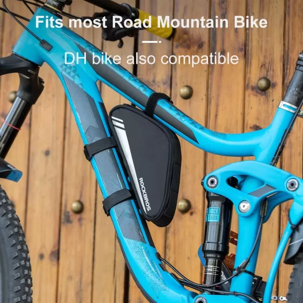 imageROCKBROS Bike Frame Bag Triangle Bike Pouch Bag Bicycle Storage Bag Small Road Mountain Bike Bag 07L Bike Tool Bag