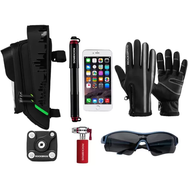 imageROCKBROS Bike Phone Mount Bag Waterproof Bike Phone Front Frame Bag Cell Phone Holder Bag for Bicycle Phone Bag Case compatible with iPhone X XS 7 8 Plus under 58quotblack 58