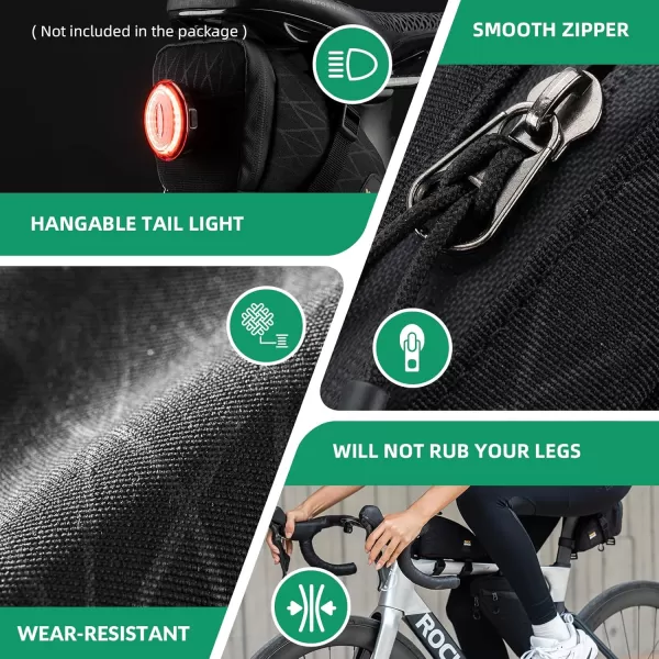 imageROCKBROS Bike Triangle Bag Bike Frame Bag Waterproof Bike Saddle Bag for Cycling Accessories Pouch for Mountain Road Bike 3 Pieces Combi