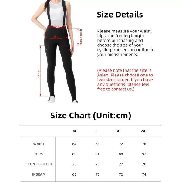imageROCKBROS Cycling Bibs Women with Removable Straps 3D Breathable Padded Bike Pants with Pockets Stretch Tight Cycling Pants