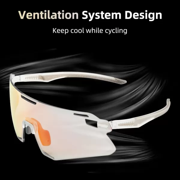 imageROCKBROS Cycling Glasses Bike Photochromic Sunglasses for Men TR90 MTB Biking Sunglasses