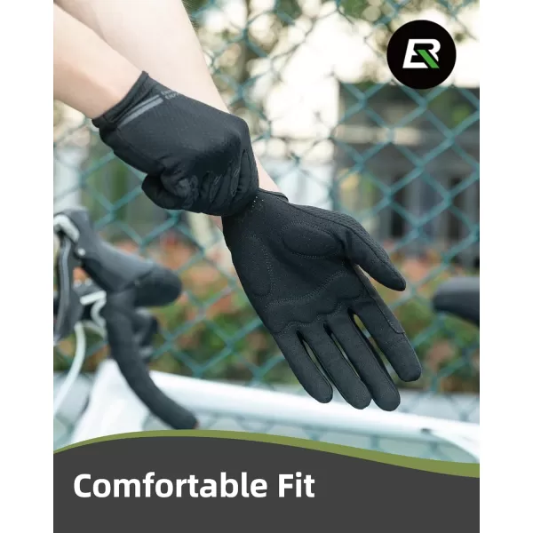 imageROCKBROS Cycling Gloves for Men Breathable Bike Gloves for Men Cycling Touchscreen Mountain Bike Gloves for MenBlack