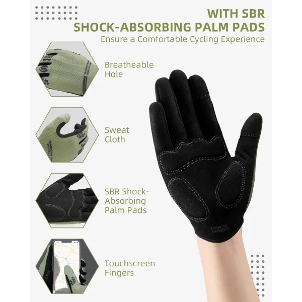 imageROCKBROS Cycling Gloves for Men Breathable Bike Gloves for Men Cycling Touchscreen Mountain Bike Gloves for MenBlack