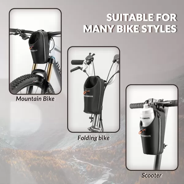imageROCKBROS Electric Scooter Bag Bike Frame Bag Bicycle Water Bottle Bag 15L Large Capacity Quick Installation for Mountain Bikes EScooters and Folding BikesWhite