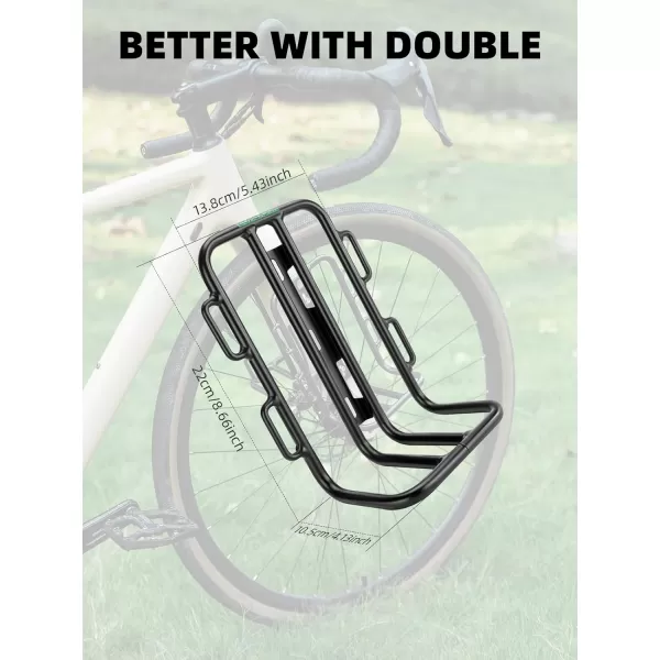 imageROCKBROS Front Bike Rack Aluminum Alloy Luggage Touring Carrier Racks 66lbs Capacity Mountain Road Bike Cargo Rack Cycling Equipment1 piece