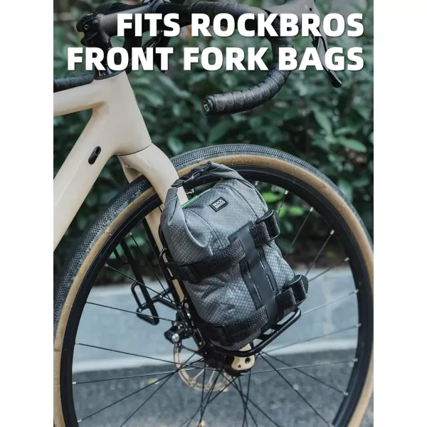 imageROCKBROS Front Bike Rack Aluminum Alloy Luggage Touring Carrier Racks 66lbs Capacity Mountain Road Bike Cargo Rack Cycling Equipment2 pieces