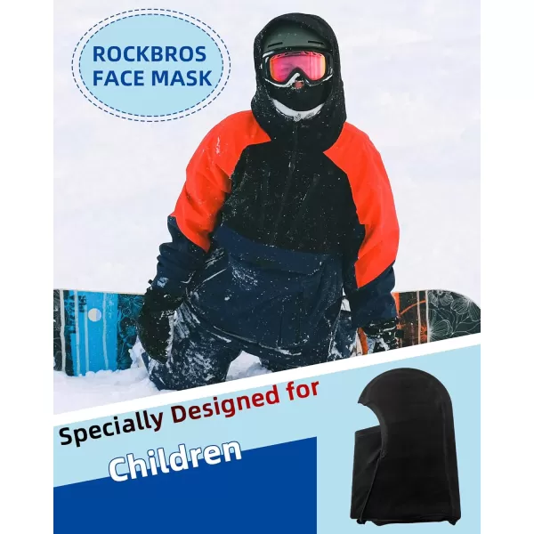 imageROCKBROS Kids Balaclava Ski Mask Winter Mask for Cold Weather Windproof Kids Neck Gaiters for Skiing Cycling OutdoorPink