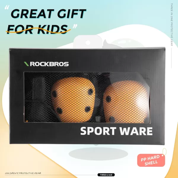 imageROCKBROS Kids Knee Pad Protective Gear Set Elbow Pads Guards for Cycling Roller Skates BMX Bike Skateboard Inline Skatings Scooter Riding SportsSmall